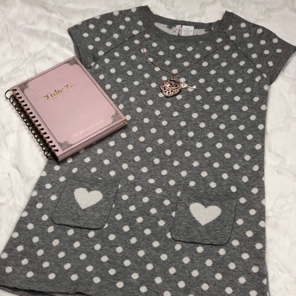 Heart-N-Crush Gray Dot Sweater Dress size XL - Picture 7 of 8